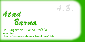 atad barna business card
